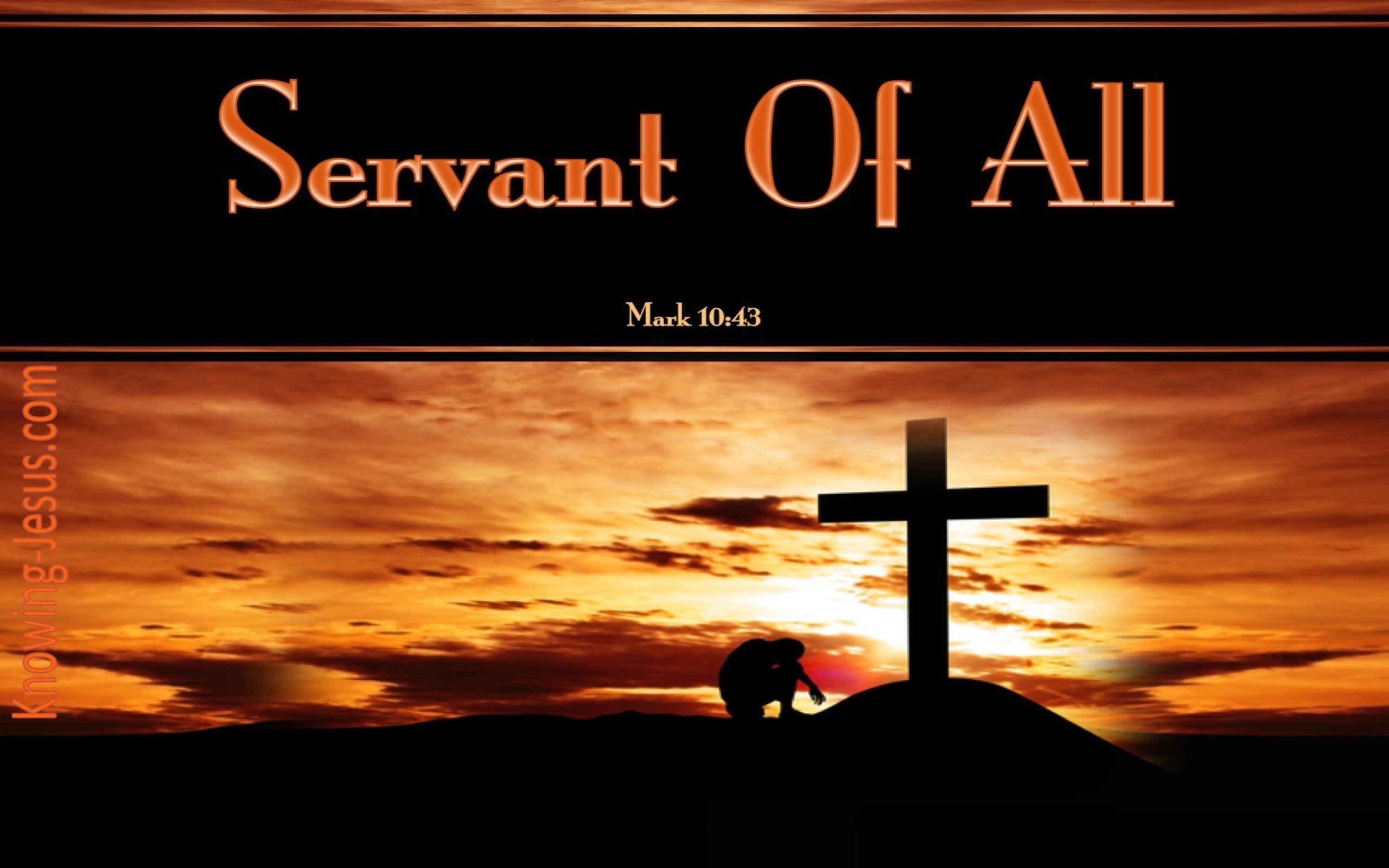 Mark 10:43 Whoever Would Be Great Must Be Servant Of All (black)